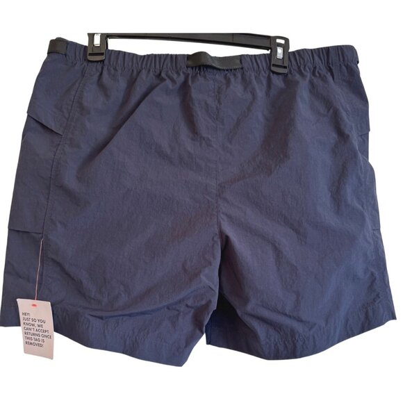 Topman Shorts Navy Size 38 Pockets Elastic Waist Polyamide NWT 7" Inseam - Picture 2 of 7